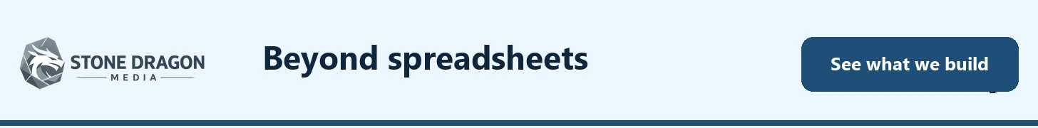 Stone Dragon Media: Stop running your business on spreadsheets
